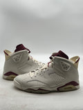 Jordan 6 Retro Maroon (2015) 13 (Moderately Worn Pre-Owned)JordanOff White/New Maroon - Image 1