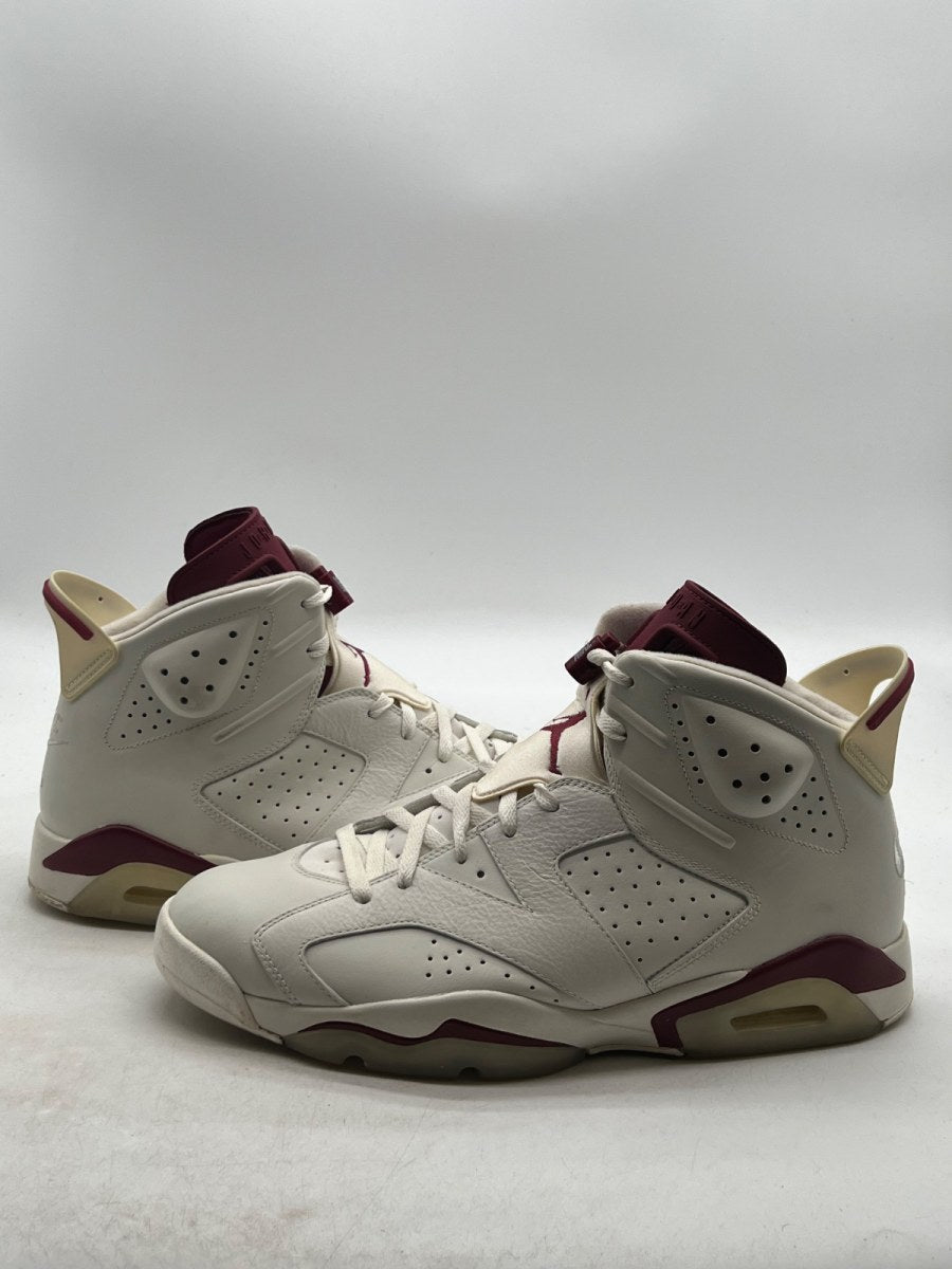 Jordan 6 Retro Maroon (2015) 13 (Moderately Worn Pre-Owned)JordanOff White/New Maroon - Image 1