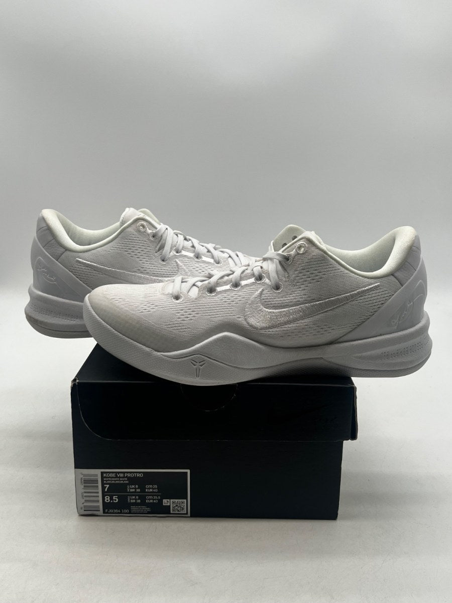 Nike Kobe 8 Protro Halo 7 (Lightly Worn Pre-Owned)NikeWhite/White-White - Image 1