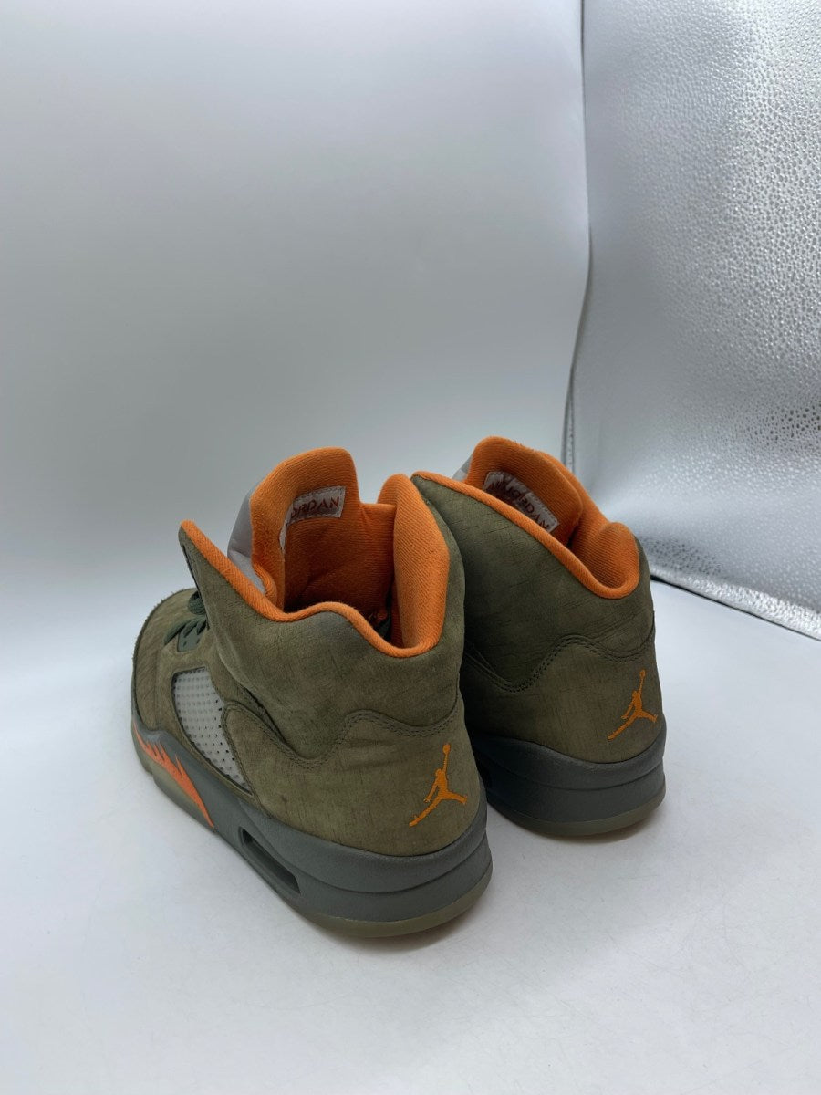 Jordan 5 Retro Olive (2024) 12 (Moderately Worn Pre-Owned)JordanArmy Olive/Solar Orange - Image 4