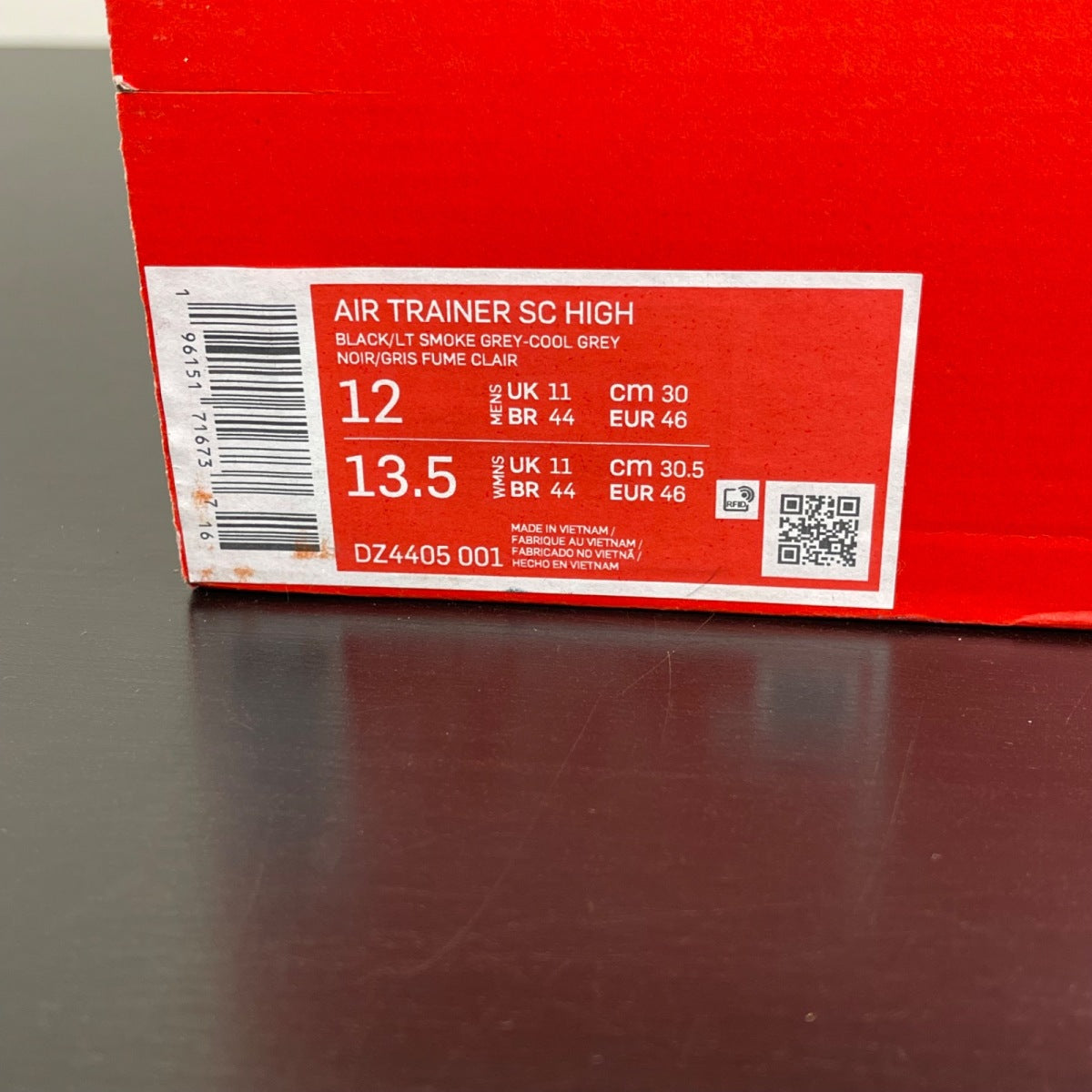 Nike Air Trainer SC High Raiders (2022) 12 (Moderately Worn Pre-Owned)NikeBlack/Light Smoke Grey/Cool Grey - Image 7