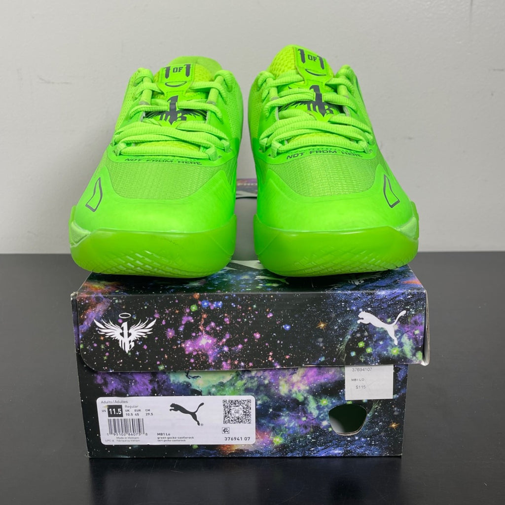 Puma LaMelo Ball MB.01 Lo Green Gecko 11.5 (Moderately Worn Pre-Owned)PumaGreen Gecko/Castlerock - Image 2