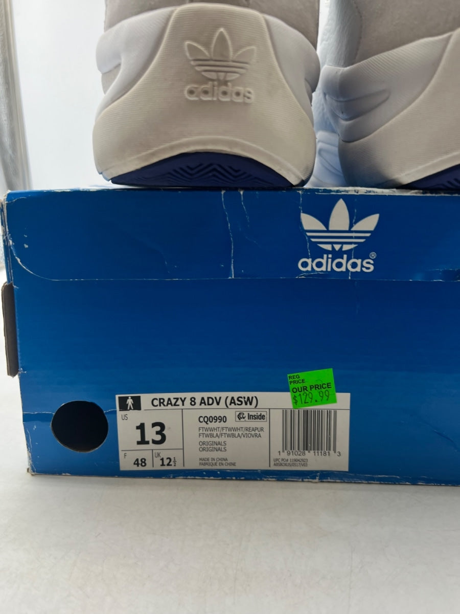adidas Crazy 8 Adv Running White 13 (Lightly Worn Pre-Owned) - Image 6