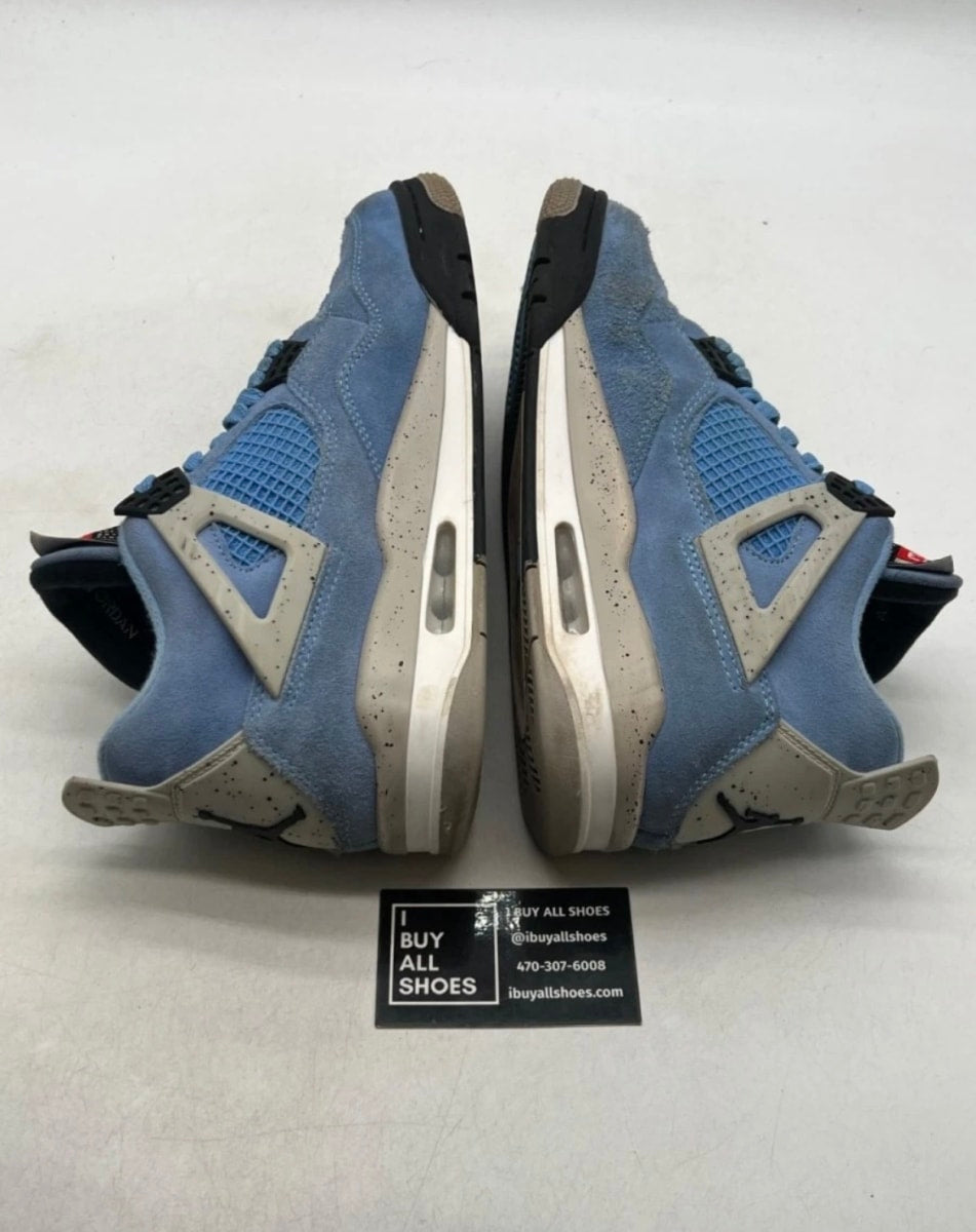Jordan 4 Retro University Blue 10 (Heavily Worn Pre-Owned)JordanUniversity Blue/Tech Grey-White-Black - Image 6