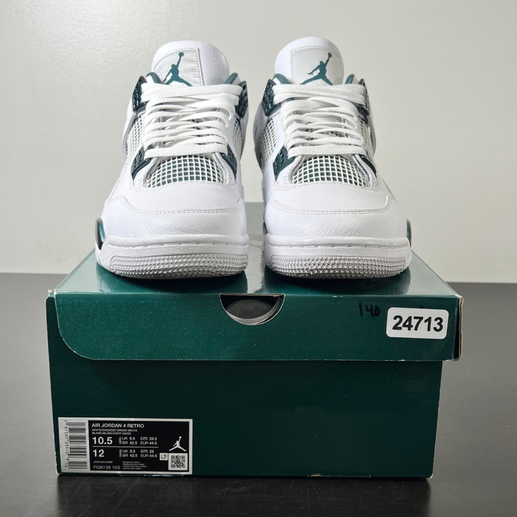 Jordan 4 Retro Oxidized Green 10.5 (Lightly Worn Pre-Owned)JordanWhite/Oxidized Green/White/Neutral Grey - Image 2