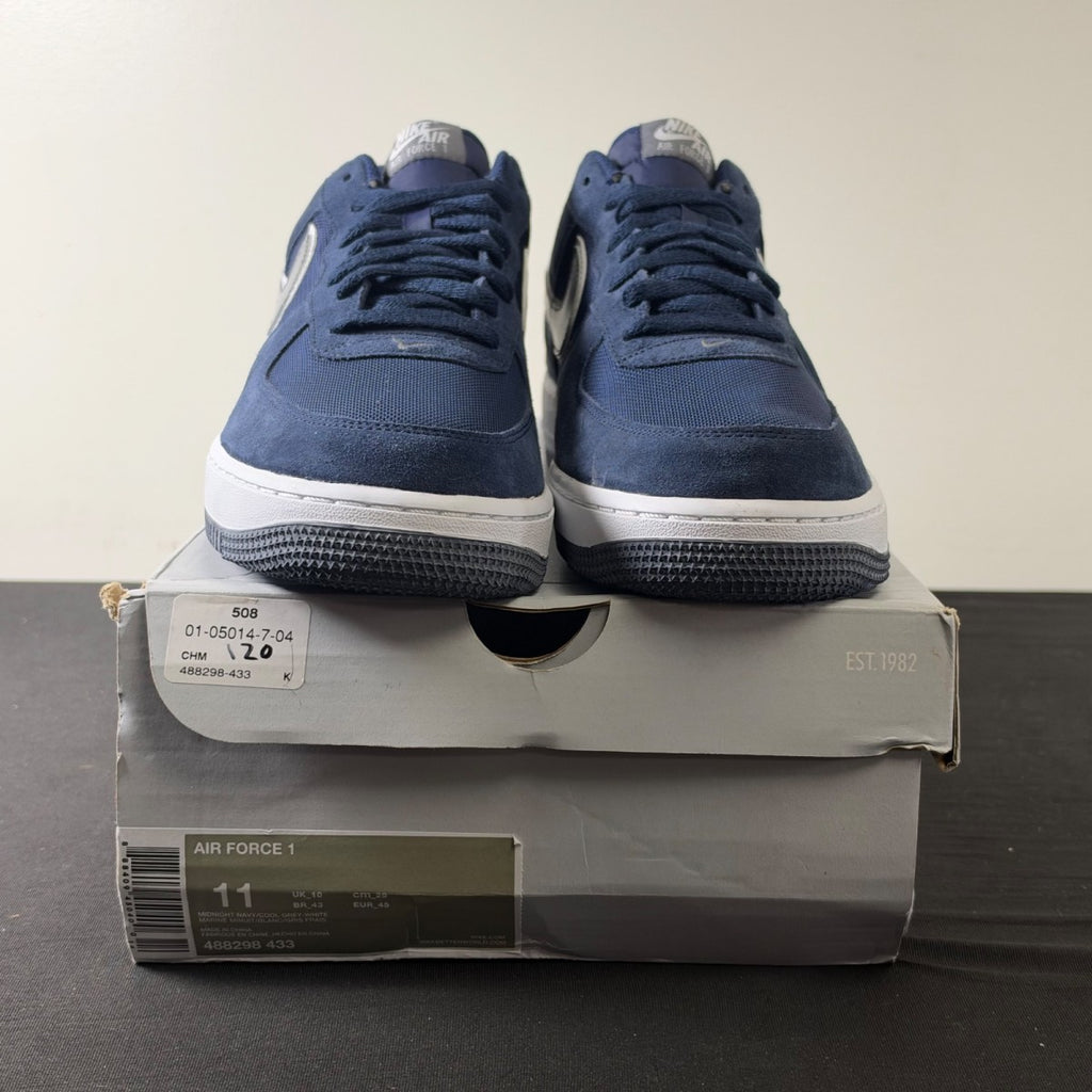 Nike Air Force 1 Midnight Navy/White (Size 11) - aux