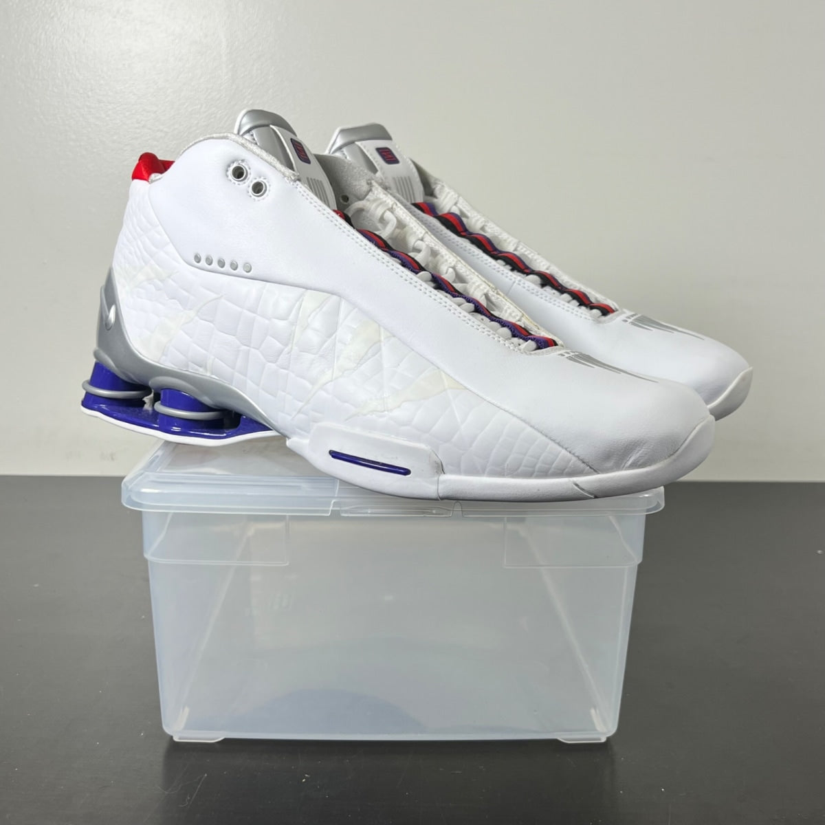 Nike Shox BB4 Toronto Raptors 14 (New Pre-Owned)NikeWhite/Metallic Silver-Court Purple - Image 1