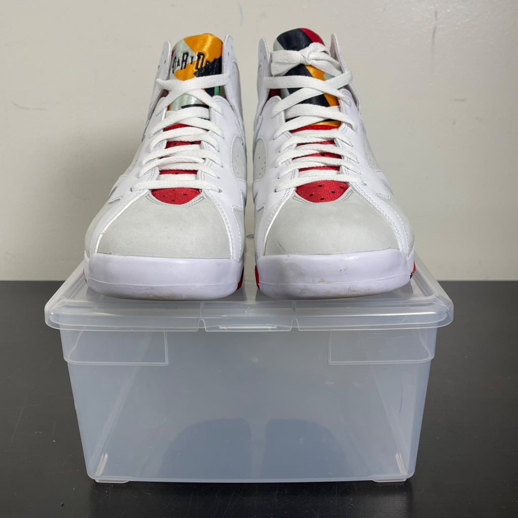Jordan 7 Retro Hare (2015) 10 (Moderately Worn Pre-Owned)JordanWhite/True Red-Light Silver-Tourmaline - Image 2