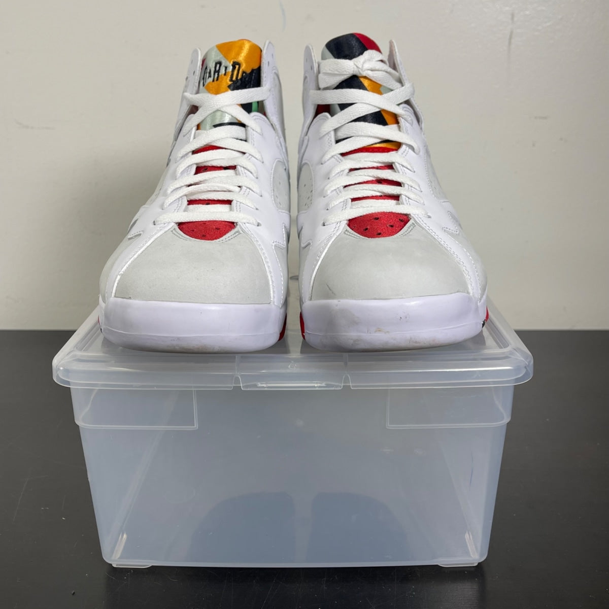 Jordan 7 Retro Hare (2015) 10 (Moderately Worn Pre-Owned)JordanWhite/True Red-Light Silver-Tourmaline - Image 2