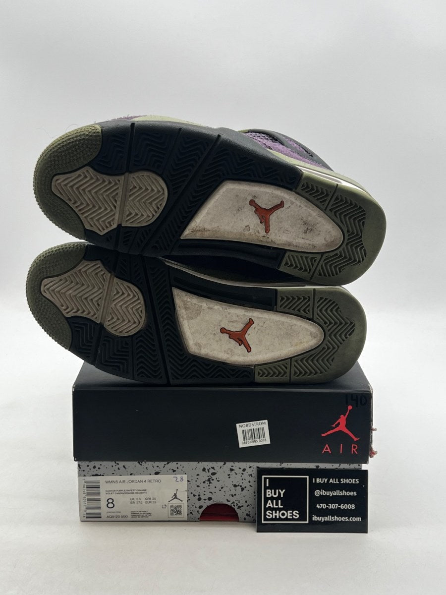 Jordan 4 Retro Canyon Purple (Women's) 8W (Lightly Worn Pre-Owned) - Image 8