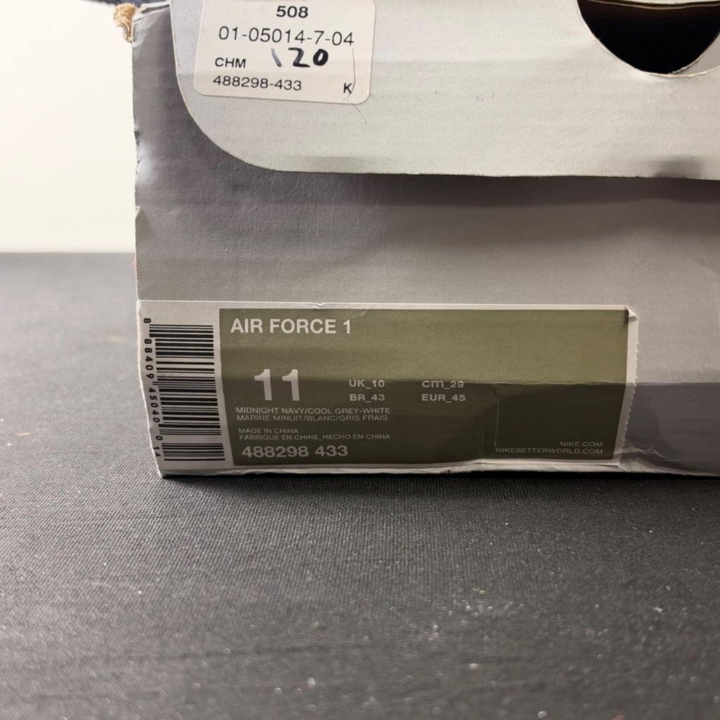 Nike Air Force 1 Midnight Navy/White (Size 11) - aux