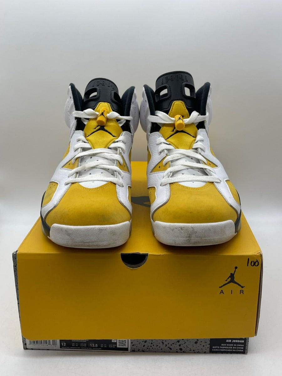 Jordan 6 Retro Yellow Ochre 12 (Moderately Worn Pre-Owned)JordanWhite/Yellow Ochre-Black - Image 2