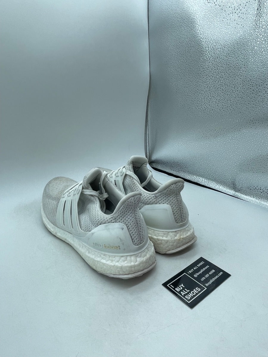 adidas Ultra Boost 2.0 Triple White 10.5 (Moderately Worn Pre-Owned) - Image 4