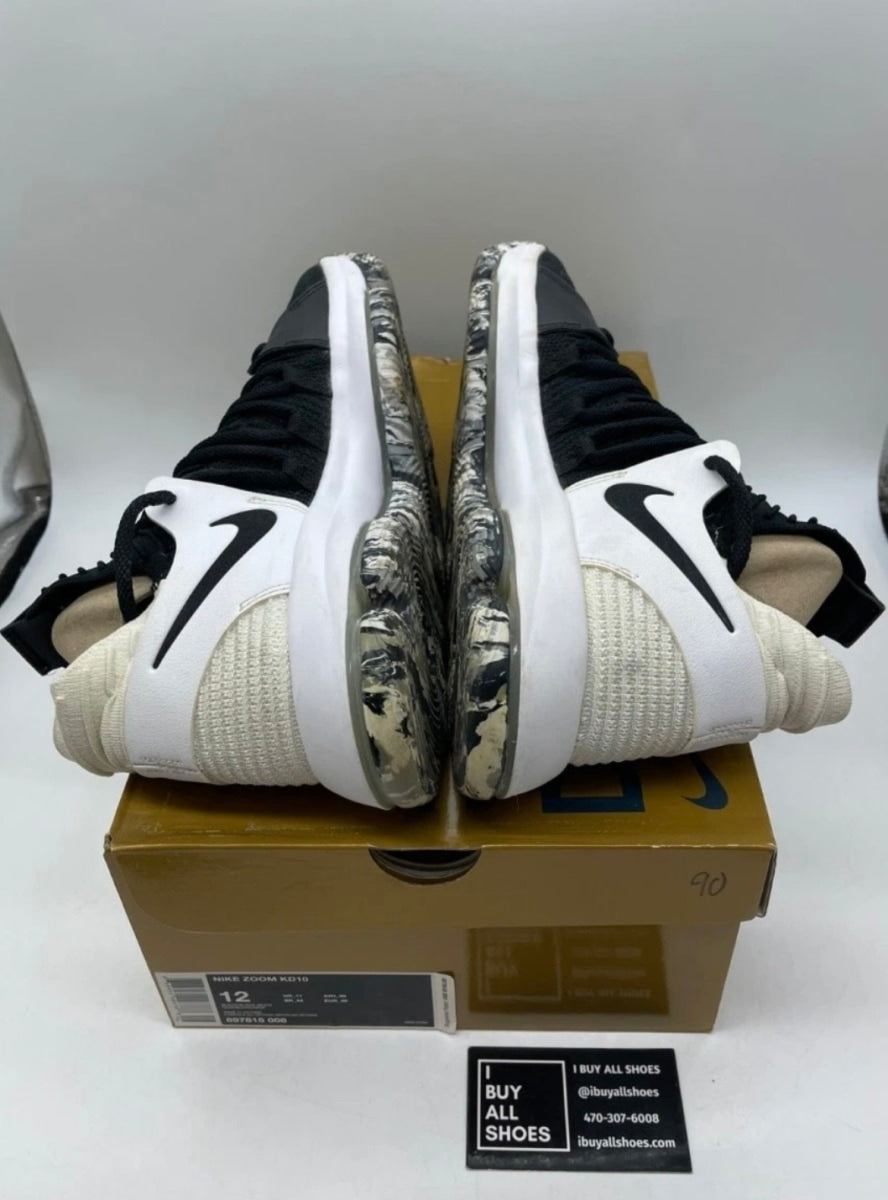 Nike KD 10 Black White 12 (Lightly Worn Pre-Owned)NikeBlack/Black-White - Image 6