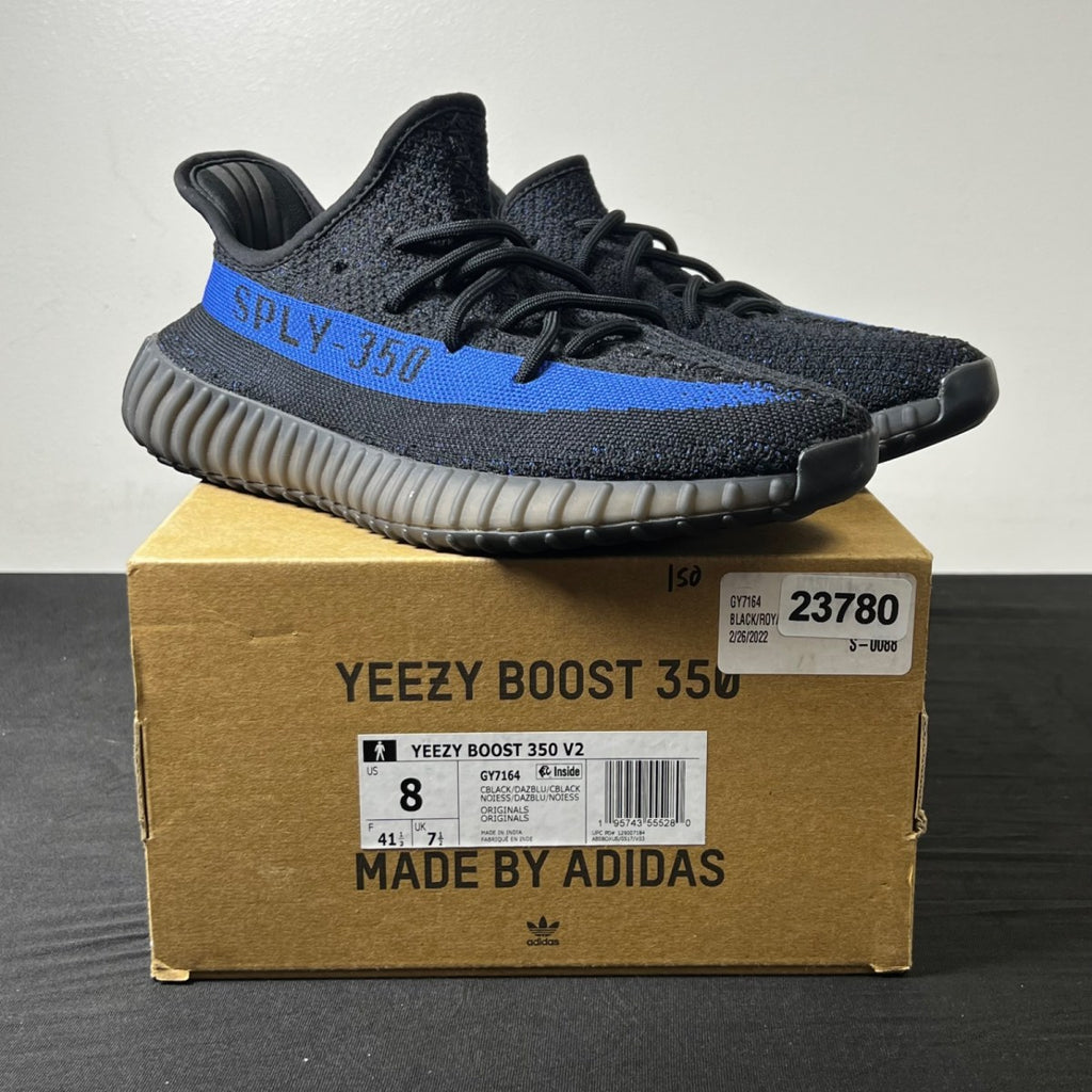 adidas Yeezy Boost 350 V2 Dazzling Blue 8 (Lightly Worn Pre-Owned)adidasCore Black/Dazzling Blue/Core Black - Image 1