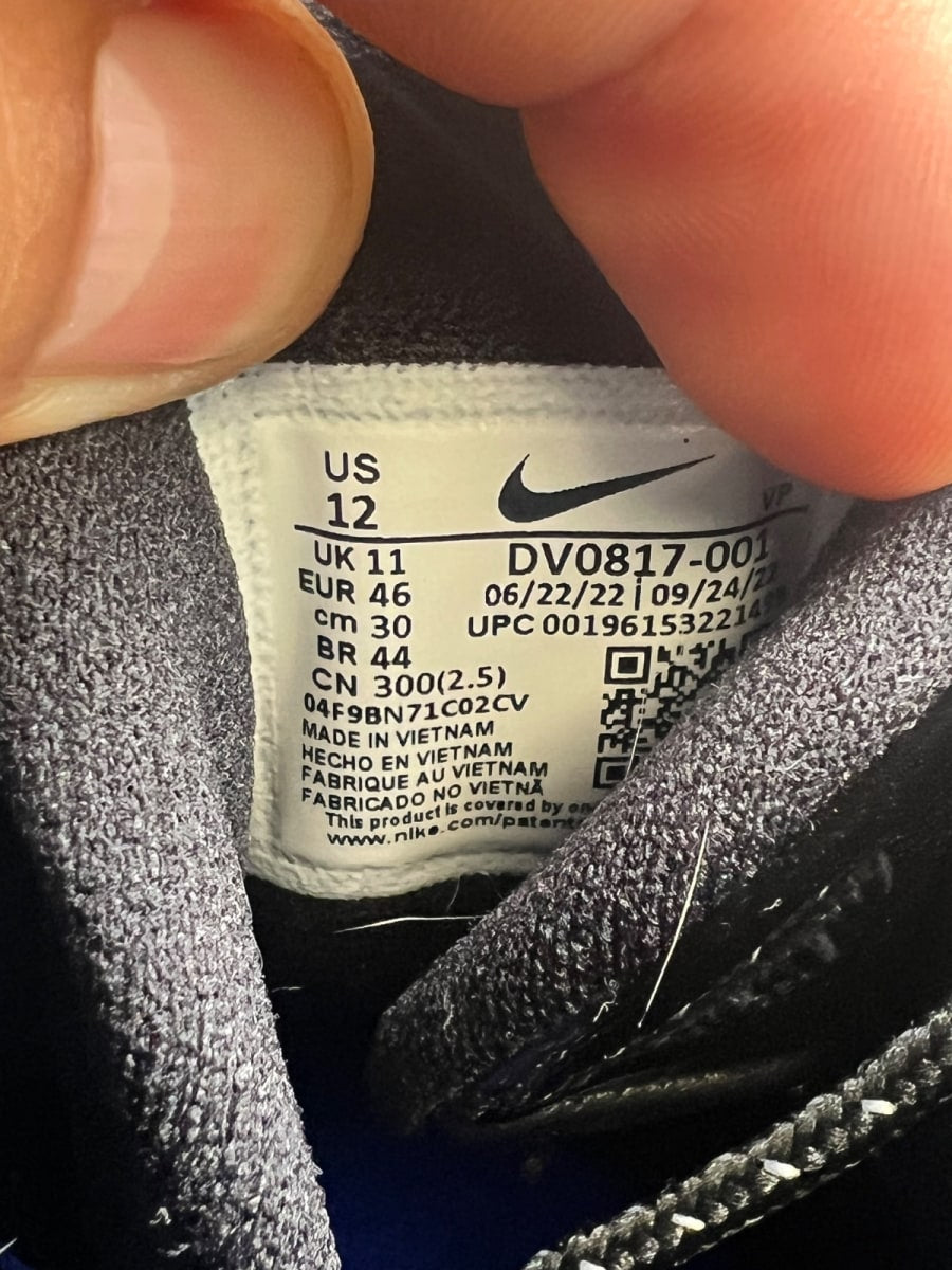 Nike Air Penny 2 Black Patent Football Grey 12 (Moderately Worn Pre-Owned)NikeBlack/Multi Color/White/Football Grey - Image 7