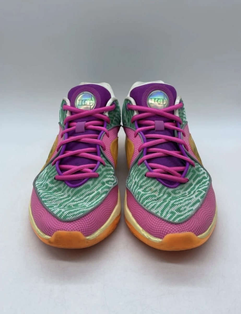 Nike KD 16 All-Star 13 (Lightly Worn Pre-Owned)NikeStadium Green/Hyper Violet/Barely Green/Playful Pink/University Gold/Lightening - Image 2