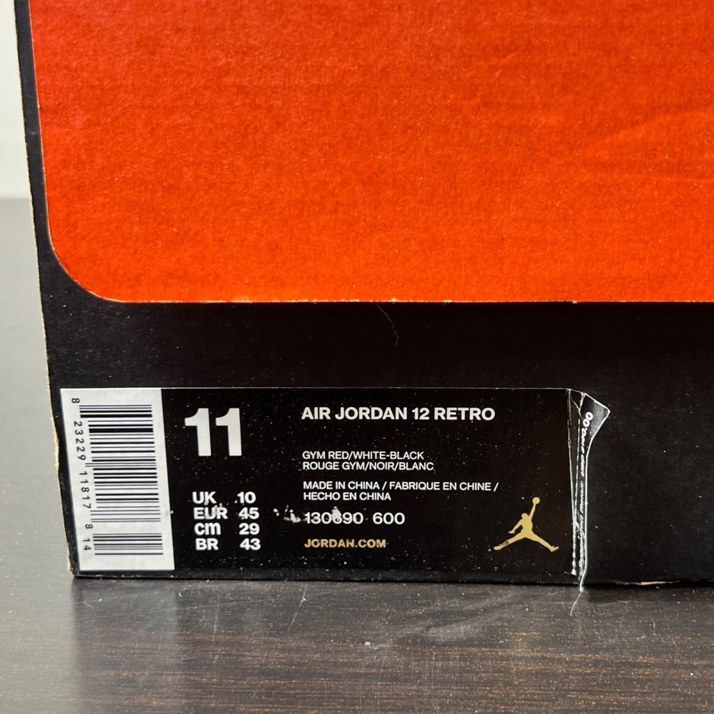 Jordan 12 Retro Gym Red 11 (Lightly Worn Pre-Owned)JordanGym Red/Black-White - Image 5