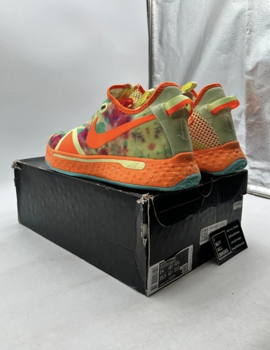 Nike PG 4 Gatorade All-Star (2020) 14 (Lightly Worn Pre-Owned)NikeBarely Volt/Volt-Photo Blue-Total Orange - Image 4