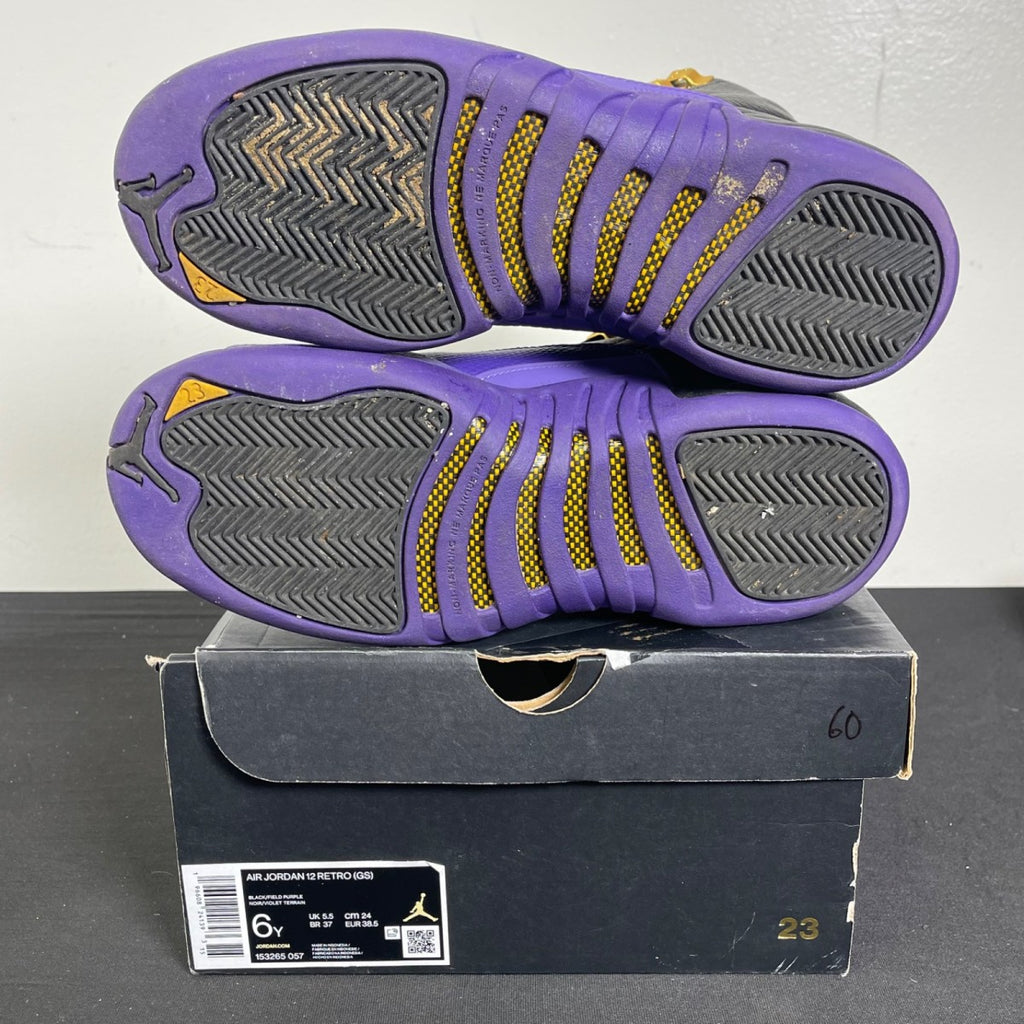Jordan 12 Retro Field Purple (GS) 6Y (Moderately Worn Pre-Owned)JordanBlack/Field Purple/Taxi - Image 5