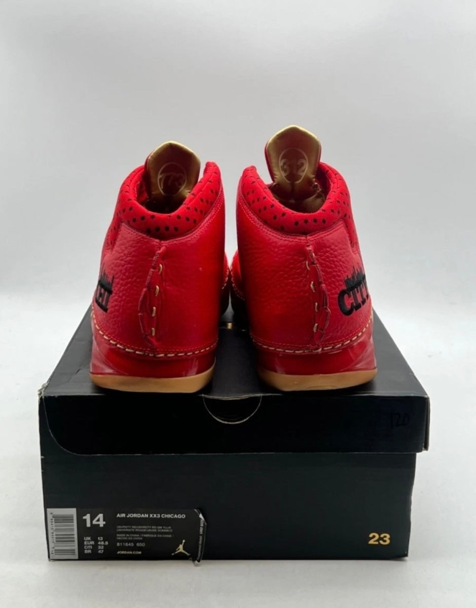 Jordan 23 Chicago 14 (Lightly Worn Pre-Owned)JordanUniversity Red/University Red-Gum Yellow - Image 3