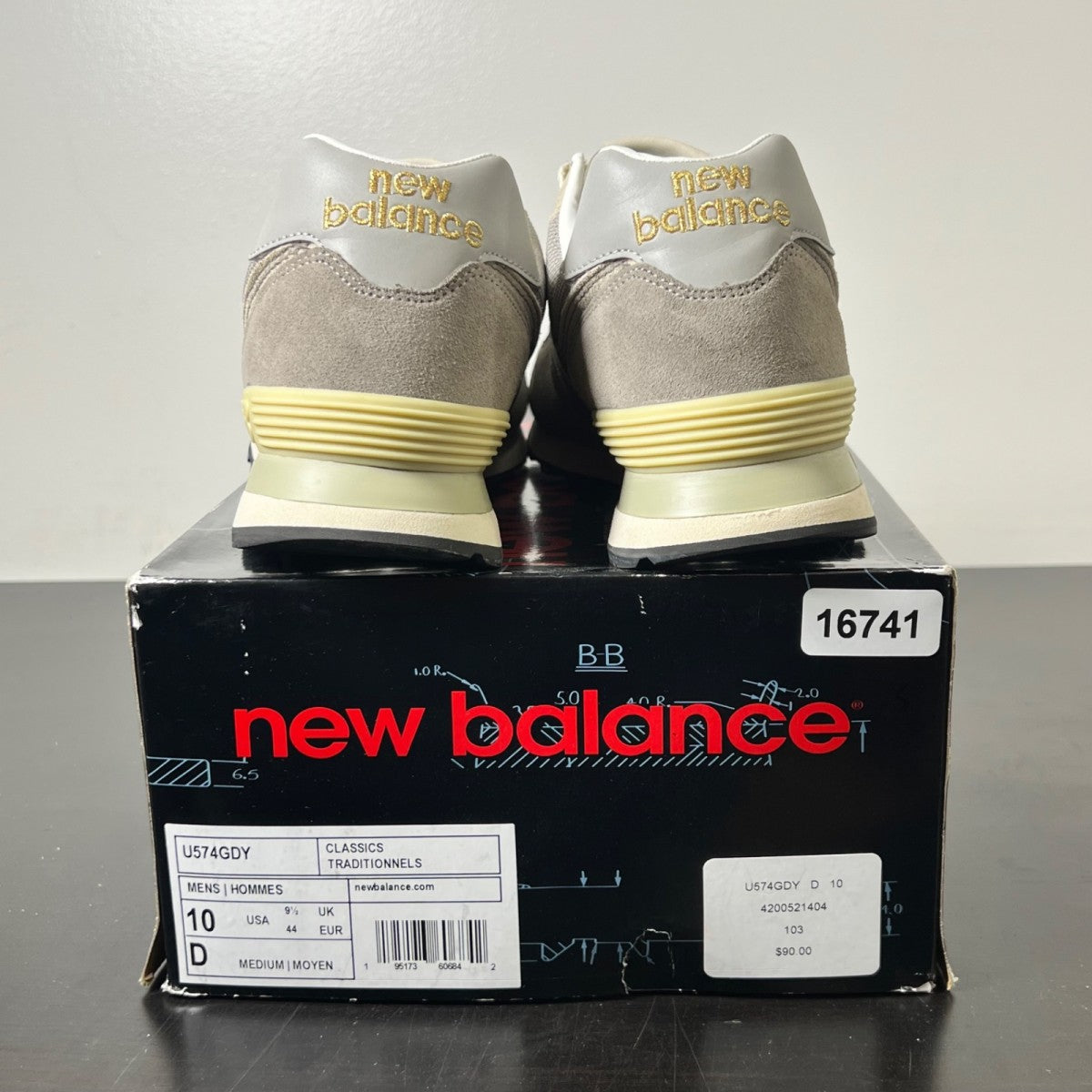 New Balance 574 Un-N-Ding 10 (Lightly Worn Pre-Owned)New BalanceGrey/Tan-Cream - Image 5