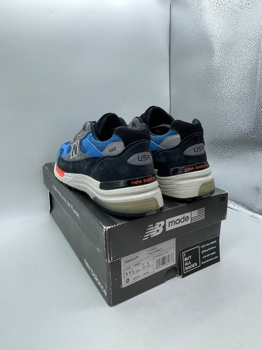 New Balance 992 Black Blue Grey 11.5 (Moderately Worn Pre-Owned) - Image 4