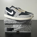 Jordan 1 Retro Low OG Black Cement 13 (Lightly Worn Pre-Owned)JordanBlack/Muslin/Tech Grey/White/Sail - Image 1