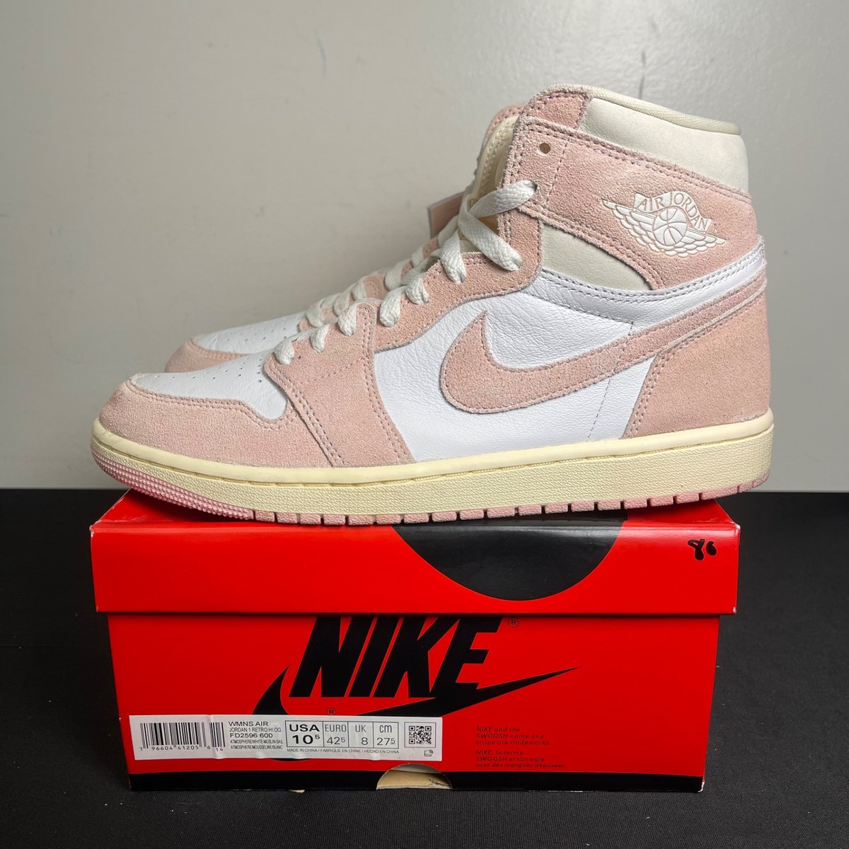 Jordan 1 Retro High OG Washed Pink (Women's) (Size 10.5W) - aux