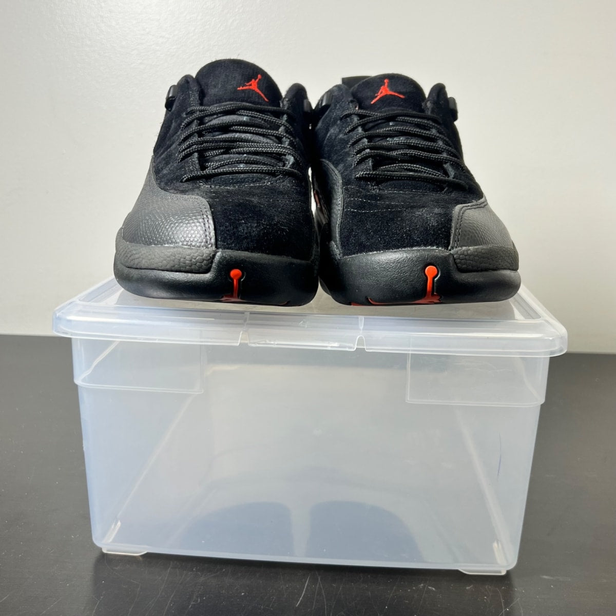 Jordan 12 Retro Low Max Orange 10.5 (Moderately Worn Pre-Owned)JordanBlack/Max Orange-Anthracite-Metallic Silver - Image 2