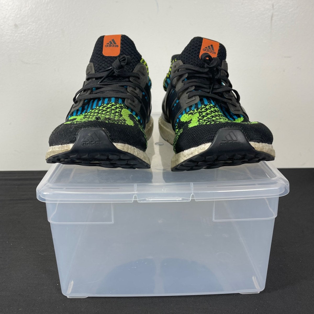 adidas Ultra Boost 5.0 DNA Black Team Solar Green Blue 10 (Moderately Worn Pre-Owned)adidasCore Black/Team Solar Green/Team Solar Orange - Image 2