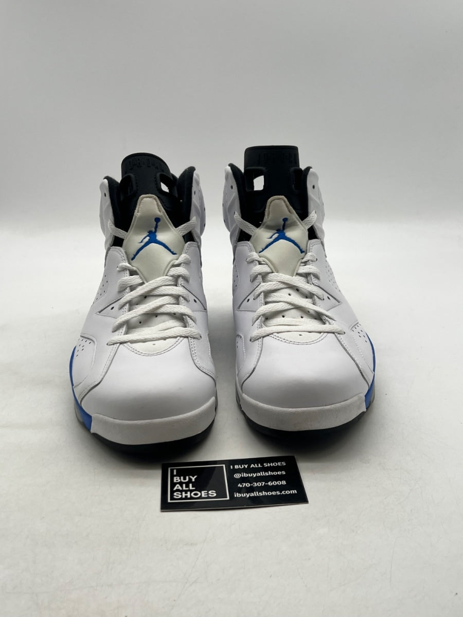 Jordan 6 Retro Sport Blue (2014) 12 (Lightly Worn Pre-Owned) - Image 2