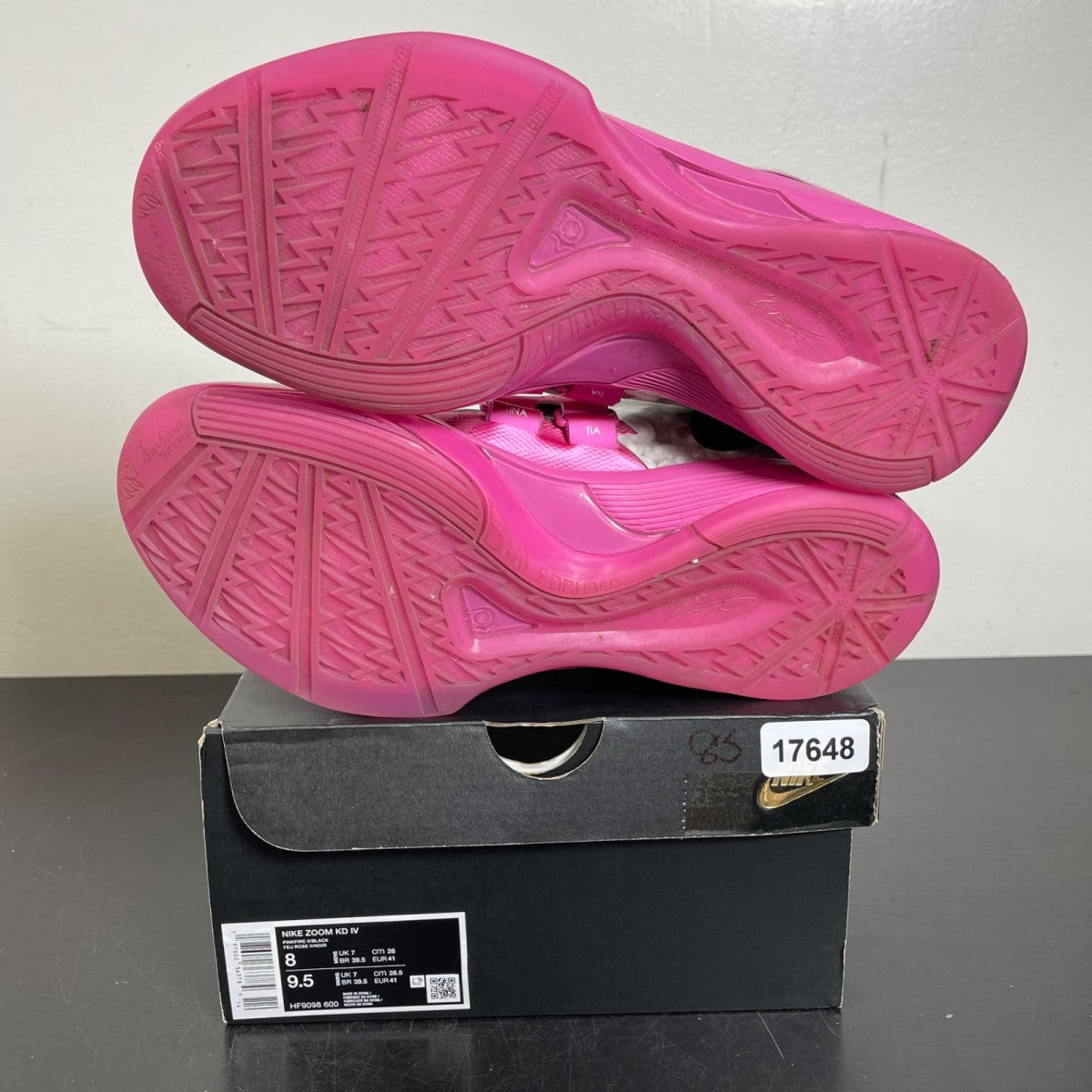 Nike KD 4 Aunt Pearl (2024) 8 (Moderately Worn Pre-Owned)NikePinkfire 2/Black/Metallic Silver - Image 5