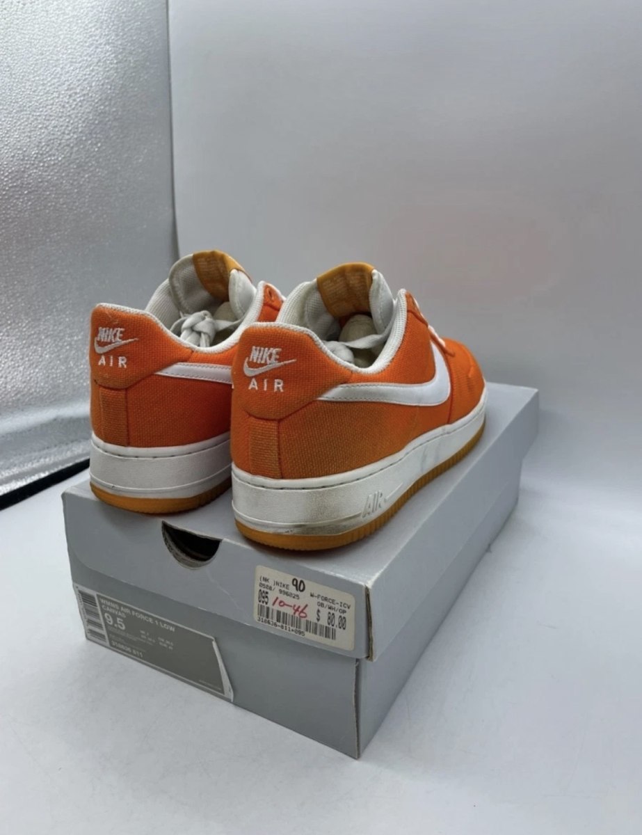Nike Air Force 1 Low Orange Peel (GS) 9.5Y (Heavily Worn Pre-Owned)NikeOrange Blaze/White-Orange Peel - Image 5