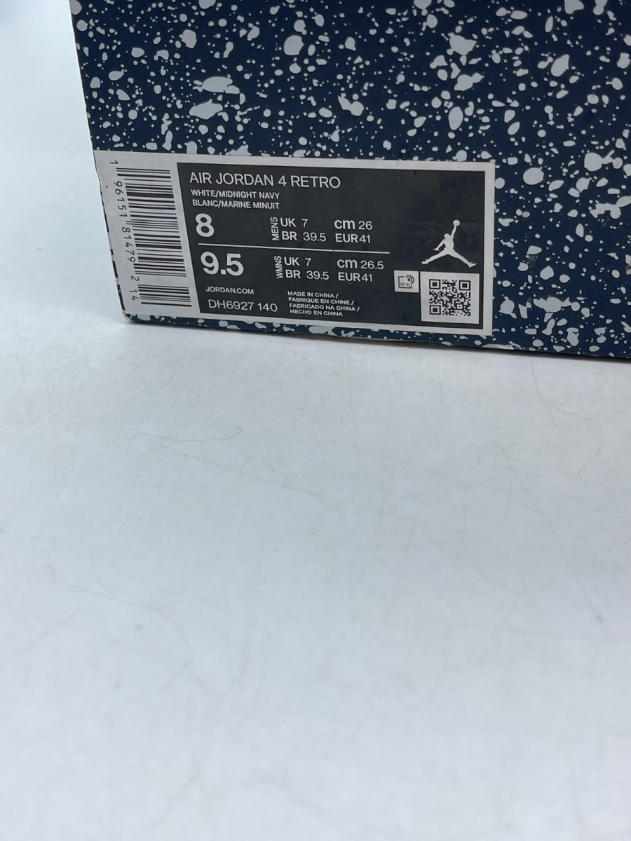 Jordan 4 Retro Midnight Navy 8 (Heavily Worn Pre-Owned) - Image 9