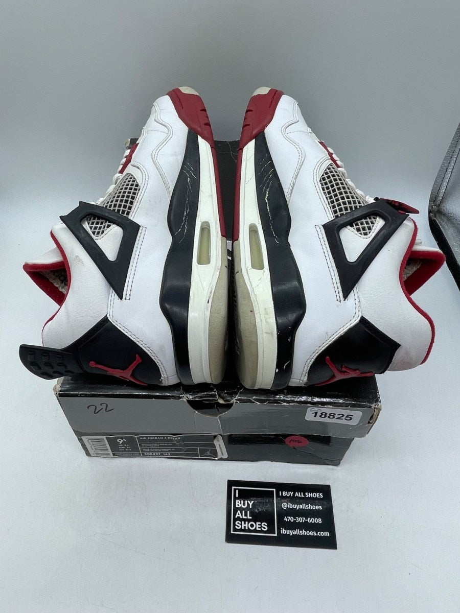 Jordan 4 Retro Fire Red Mars Blackmon 9.5 (Heavily Worn Pre-Owned) - Image 6