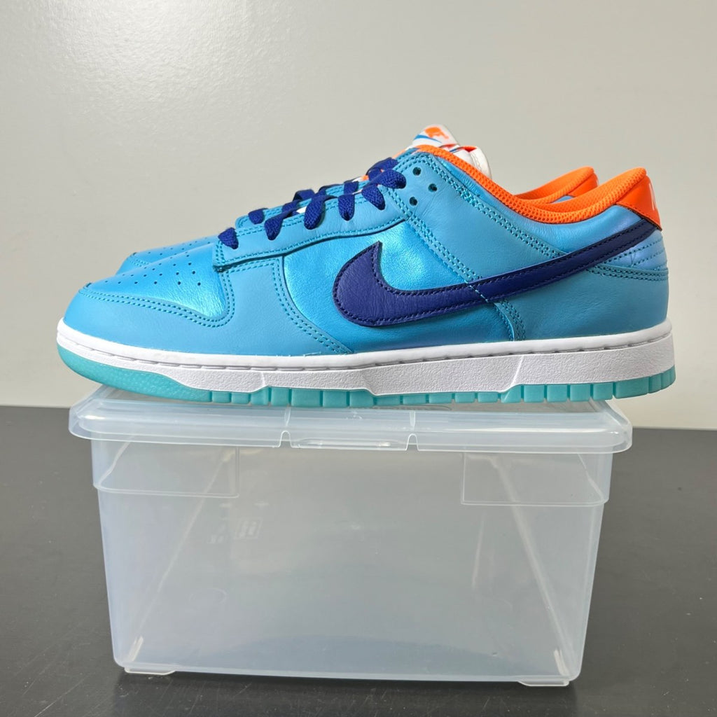 Nike Dunk Low SE Baltic Blue Total Orange 10 (VNDS Pre-Owned)NikeBaltic Blue/Deep Royal Blue/Total Orange/White - Image 3