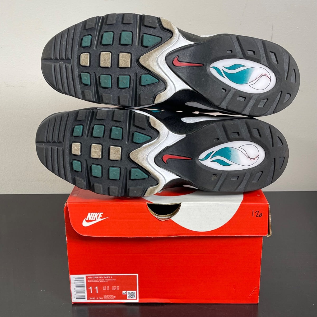 Nike Air Griffey Max 1 Freshwater (2021/2025) 11 (Moderately Worn Pre-Owned)NikeBalck/Multi-Color-Fresh Water - Image 5