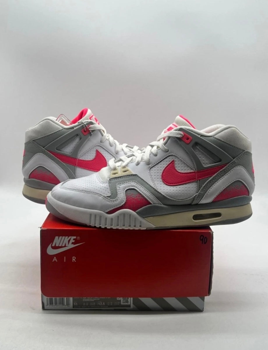 Nike Air Tech Challenge II Racer Pink 11 (Lightly Worn Pre-Owned)NikeWhite/Racer Pink/Light Smoke Grey/Coconut Milk - Image 1