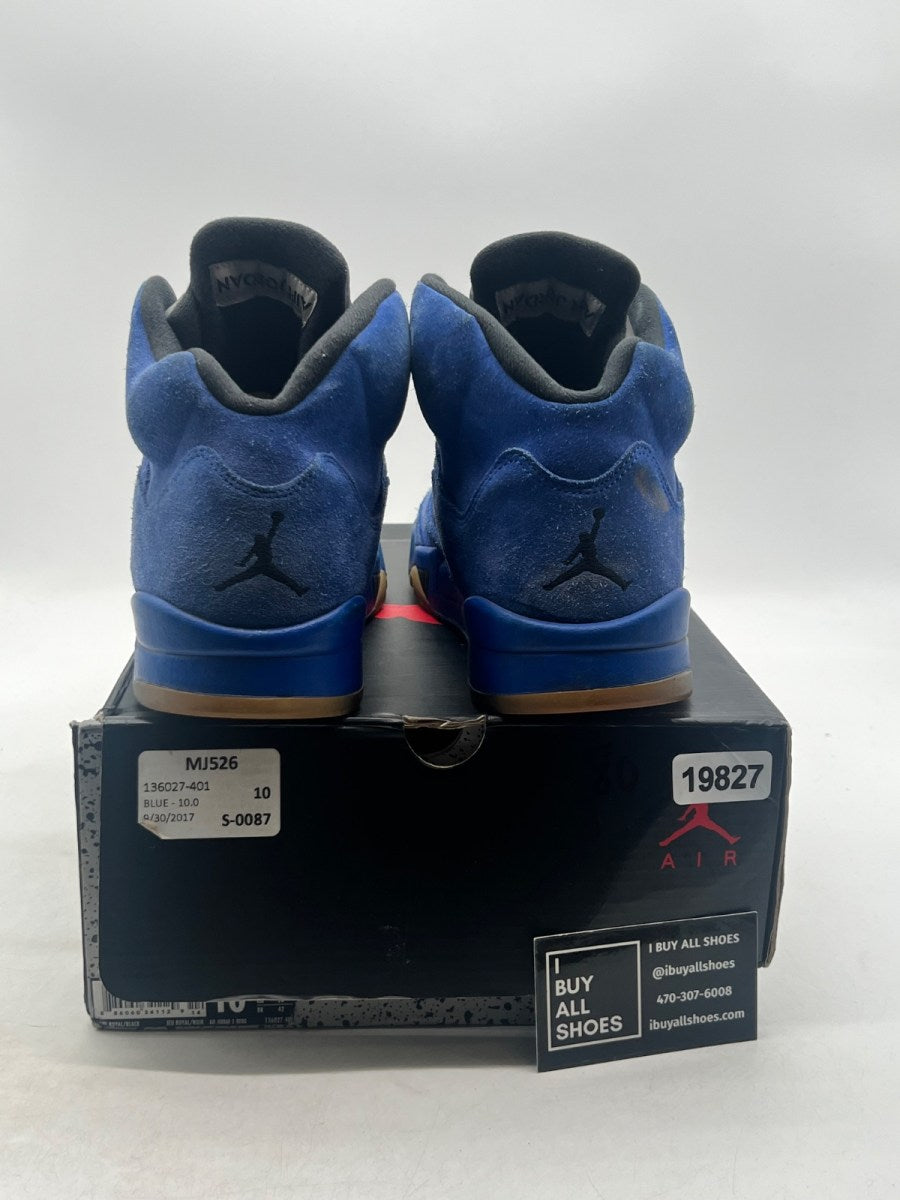 Jordan 5 Retro Blue Suede 10 (Heavily Worn Pre-Owned) - Image 3