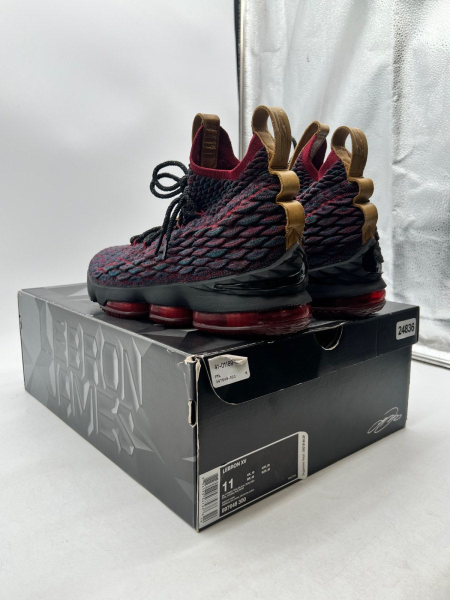 Nike LeBron 15 New Heights 11 (Lightly Worn Pre-Owned)NikeDark Atomic Teal/Ale Brown-Team Red - Image 6