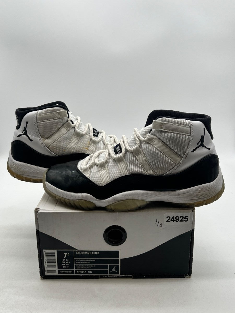 Jordan 11 Retro Concord (2011) 7.5 (Heavily Worn Pre-Owned)JordanWhite/Black-Dark Concord - Image 1
