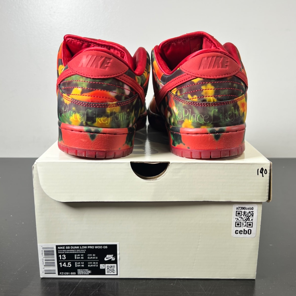 Nike SB Dunk Low The Wizard of Oz Poppy Field 13 (Lightly Worn Pre-Owned)NikeVarsity Red/University Gold - Image 7