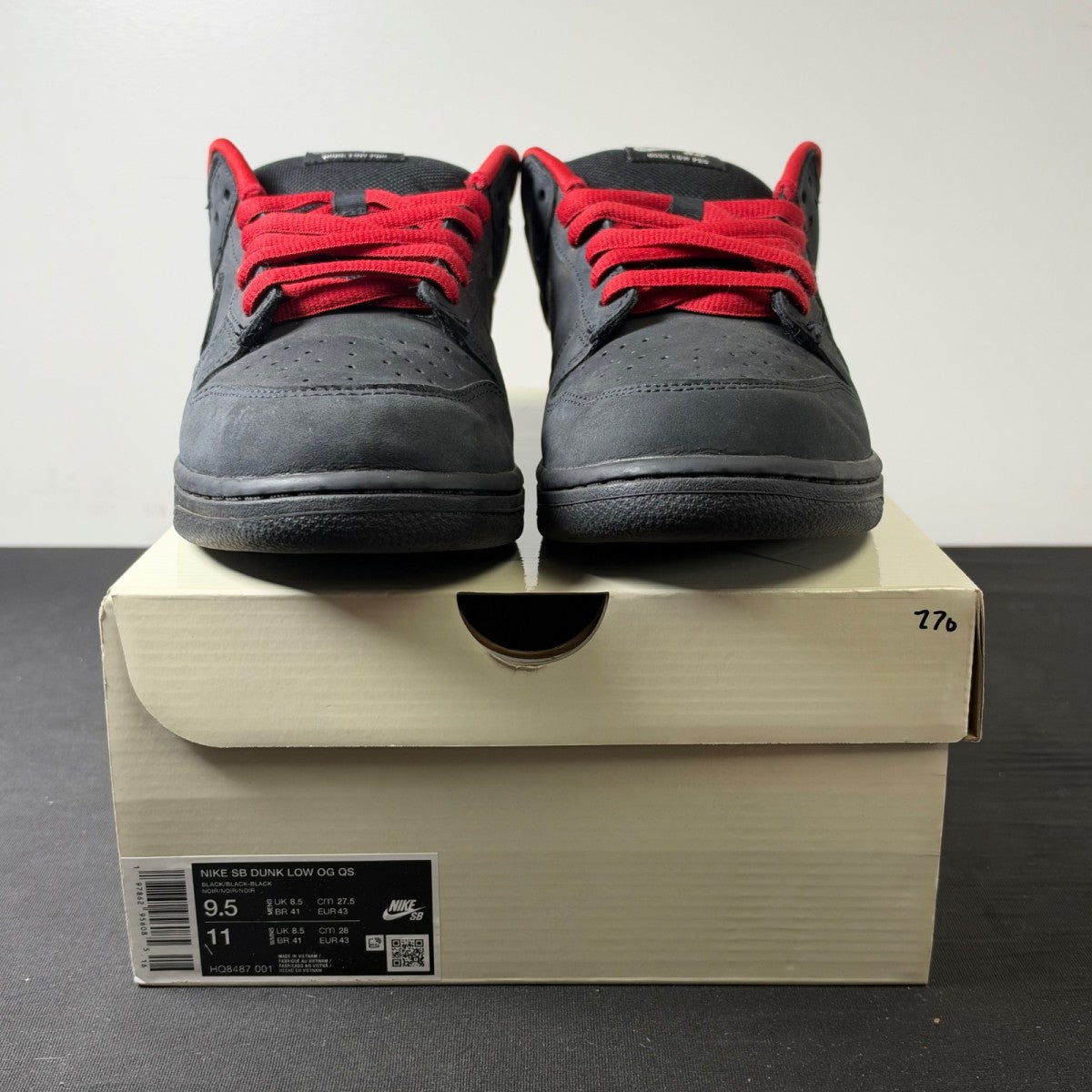 Nike SB Dunk Low Supreme 94 Black (Size 9.5) - Image 2