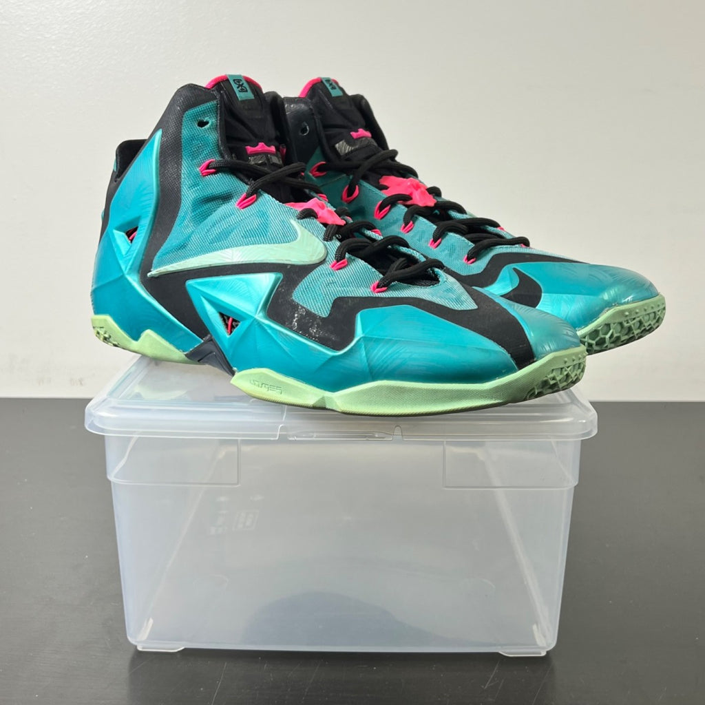 Nike LeBron 11 South Beach 12 (Lightly Worn Pre-Owned)NikeTurquoise/Black-Mint - Image 1