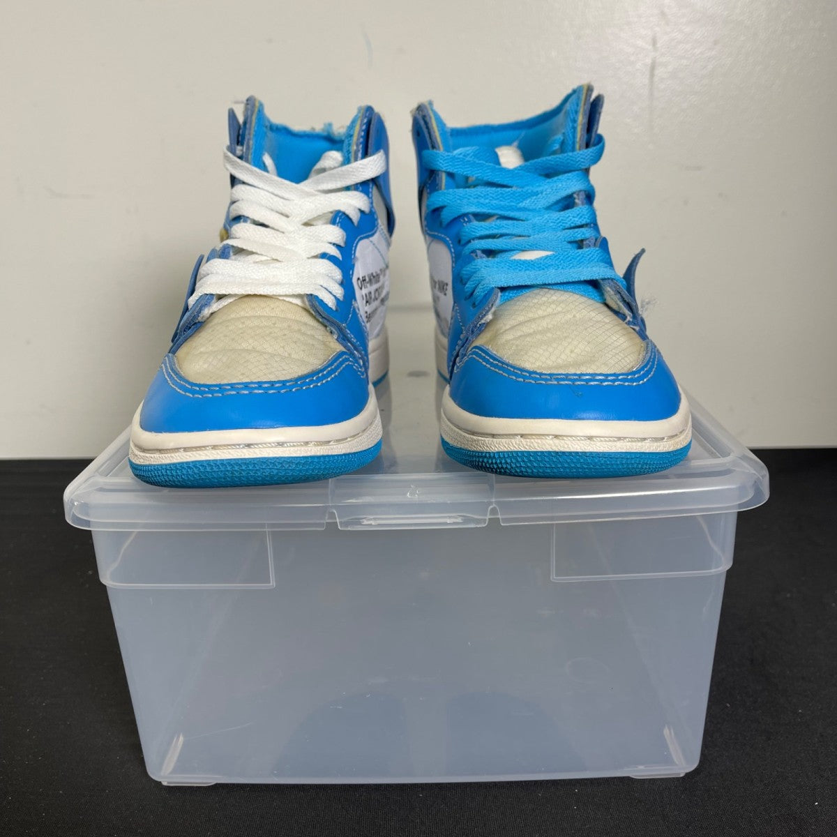 Jordan 1 Retro High Off-White University Blue (Size 4) - Image 2