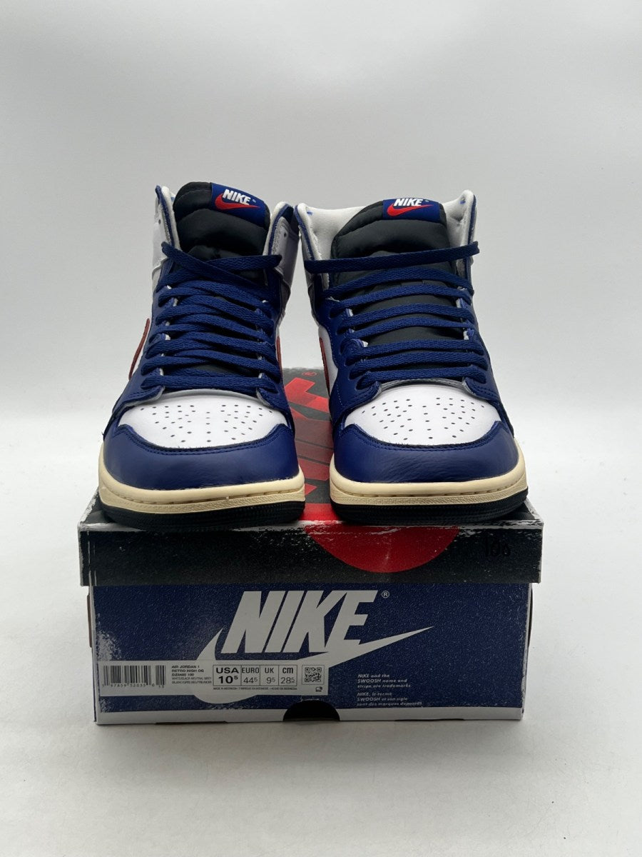 Jordan 1 Retro High OG Rare Air 10.5 (Lightly Worn Pre-Owned)JordanWhite/Black-Neutral Grey-Deep Royal Blue-Muslin - Image 2