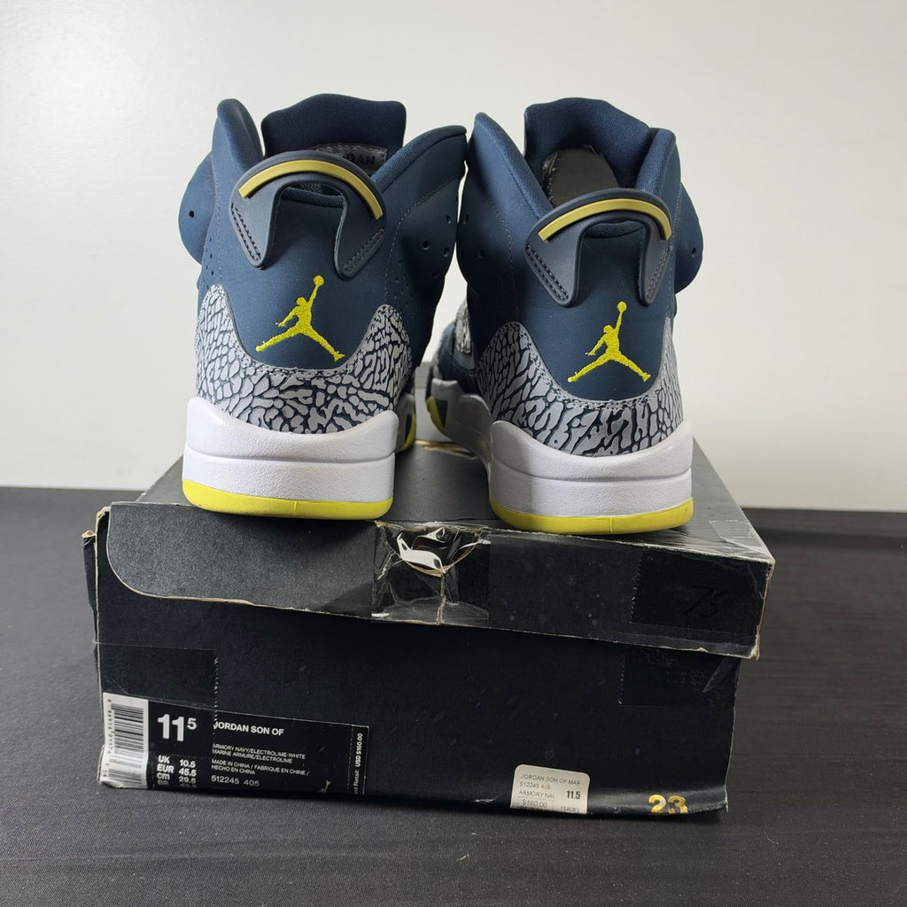 Jordan Son Of Armory Navy/Electrolime-White (Size 11.5) - Image 4