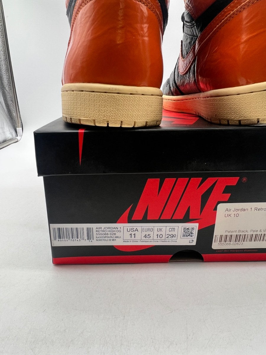 Jordan 1 Retro High Shattered Backboard 3.0 11 (Moderately Worn Pre-Owned)JordanBlack/Pale Vanilla-Starfish - Image 4