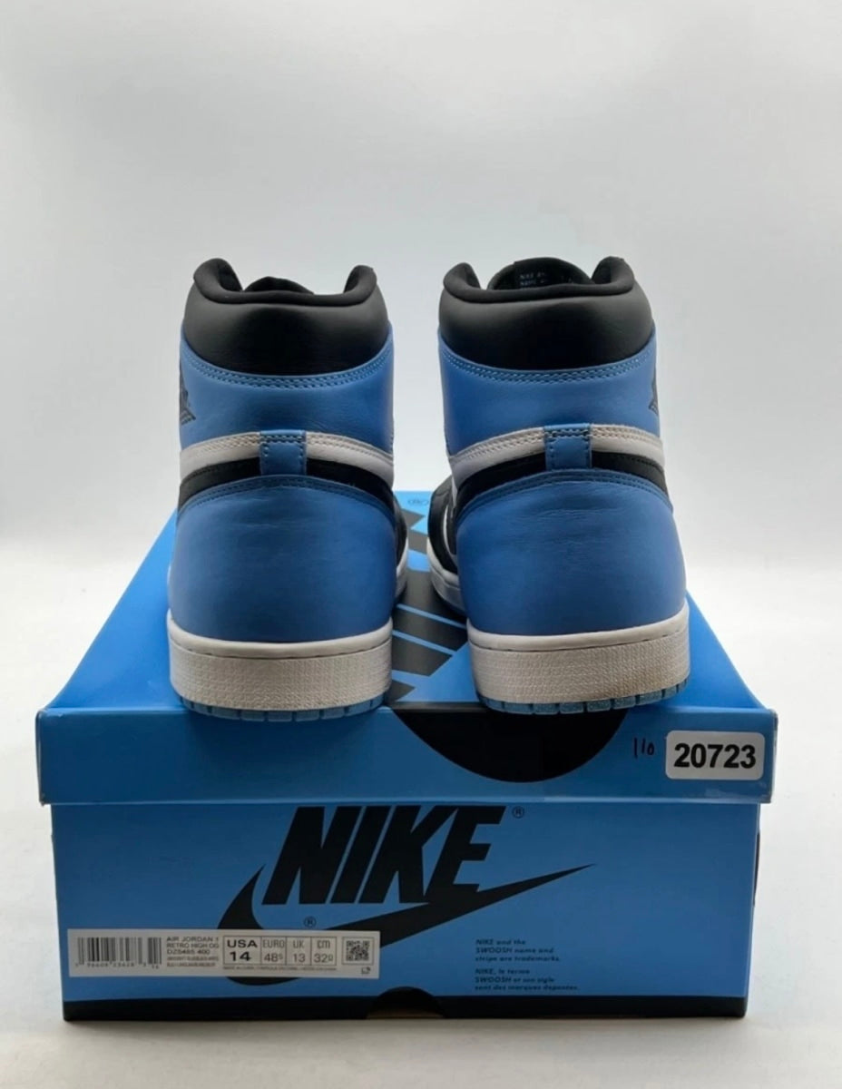 Jordan 1 Retro High OG UNC Toe 14 (Moderately Worn Pre-Owned)JordanUniversity Blue/Black/White - Image 5